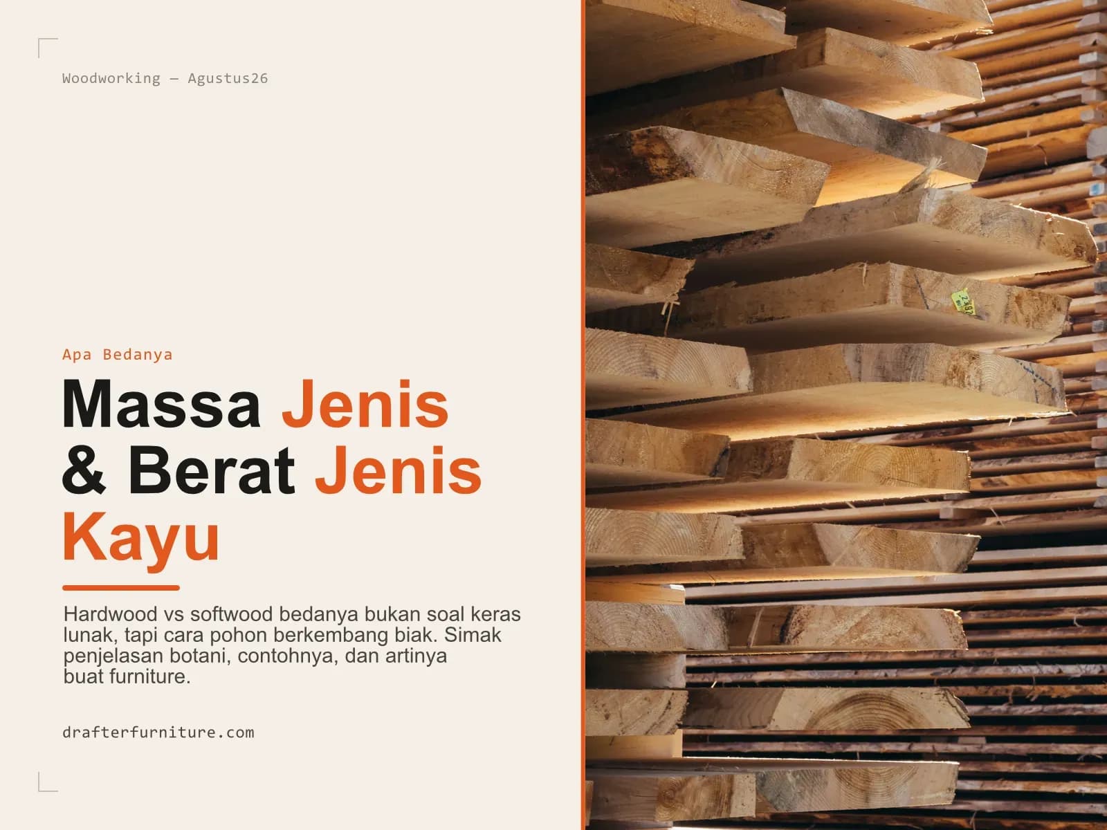 Massa Jenis dan Berat Jenis Kayu: Apa Bedanya?