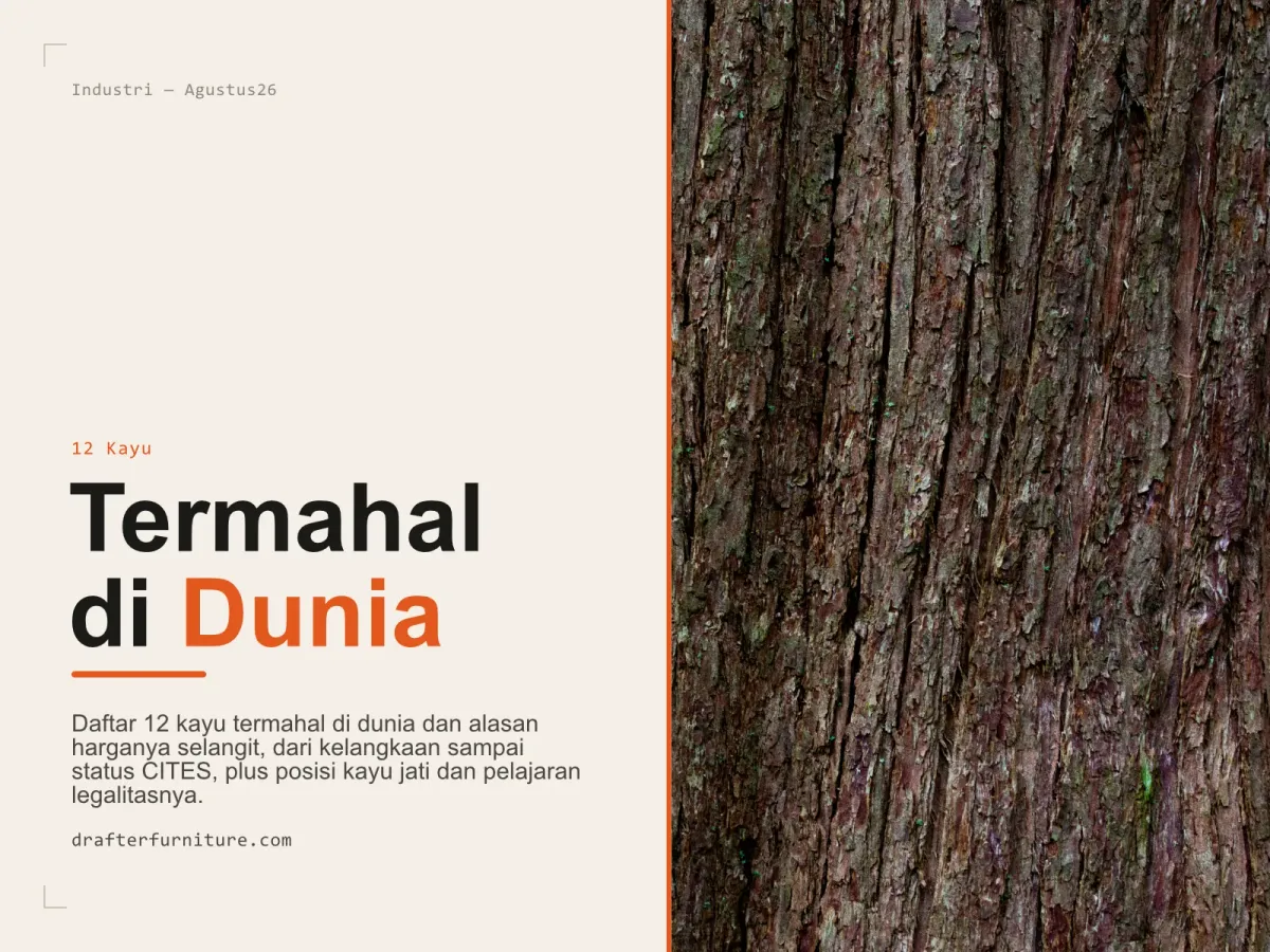 12 Kayu Termahal di Dunia, Jati Nomor Berapa?