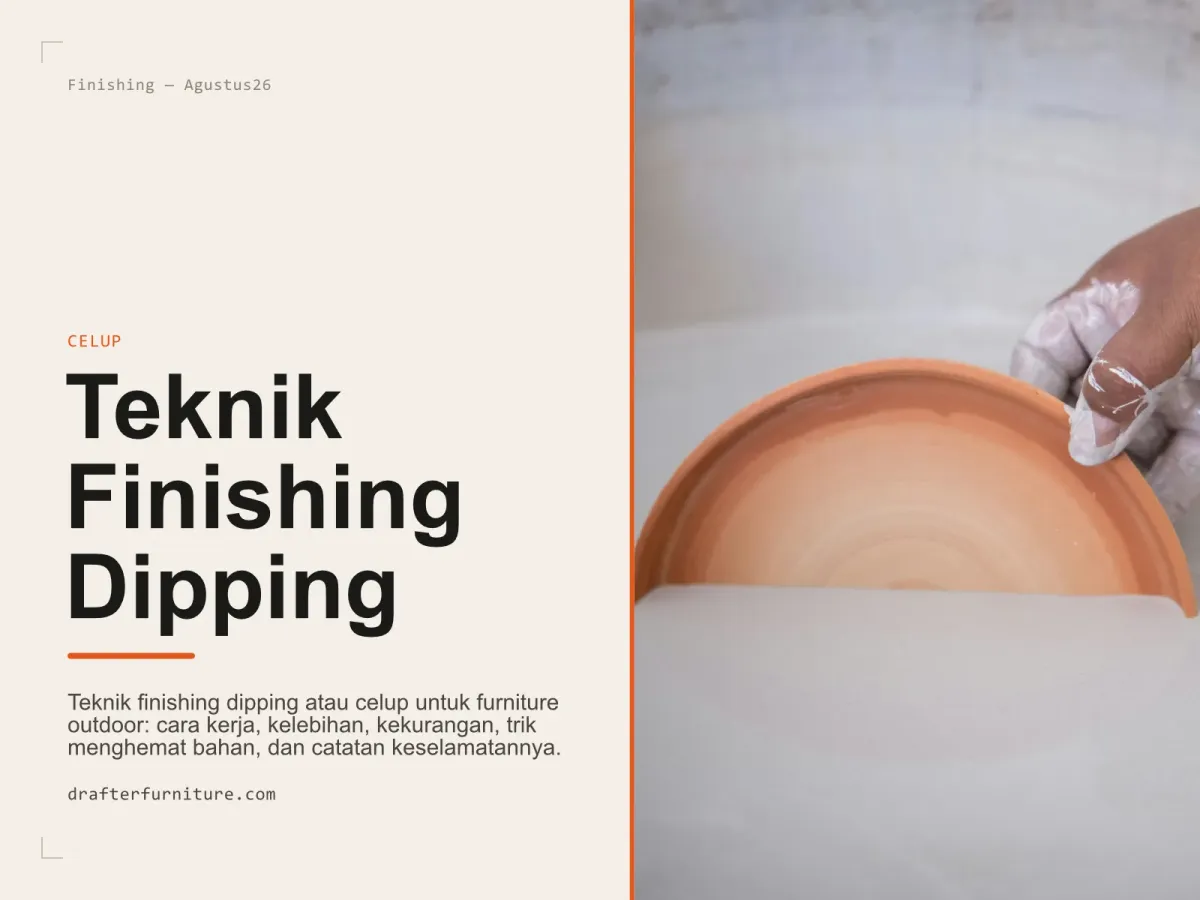 Teknik Finishing Dipping (Celup) untuk Furniture Outdoor